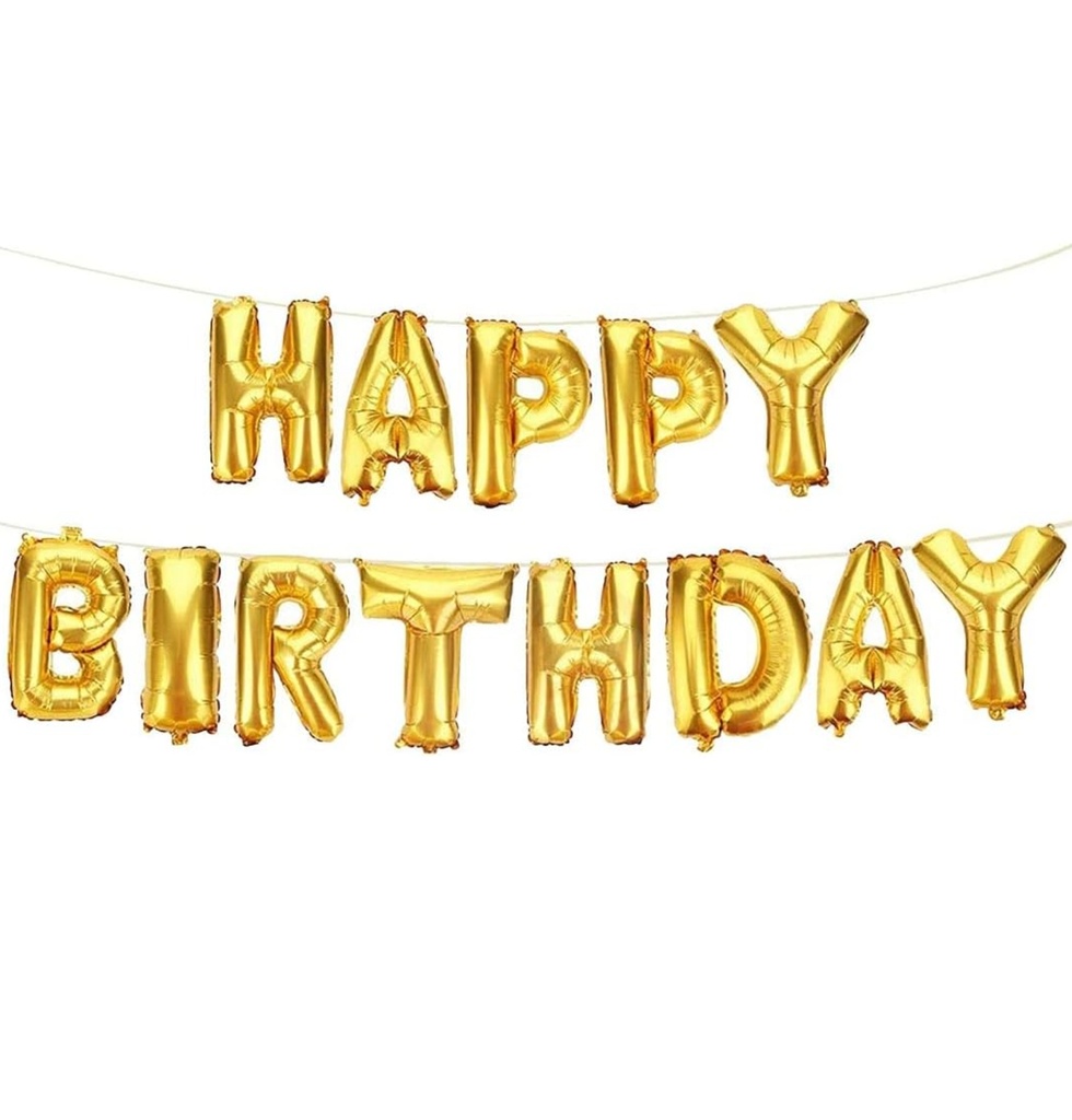 Happy birthday foil banner