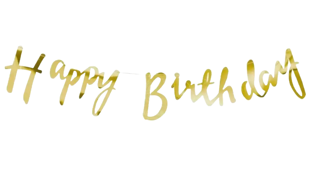 Hbd cursive banner