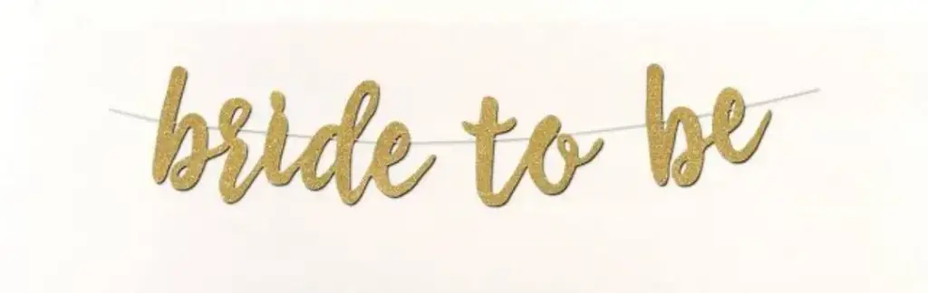 Bride to be glitter banner