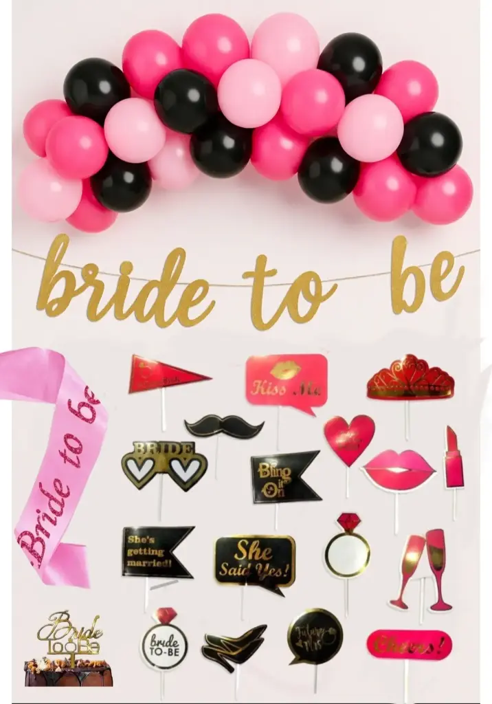 Bride to be decoration set 