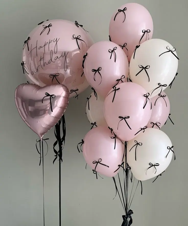 Pink balloon/foil set
