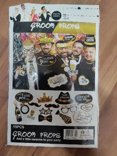 Groom to be photo props