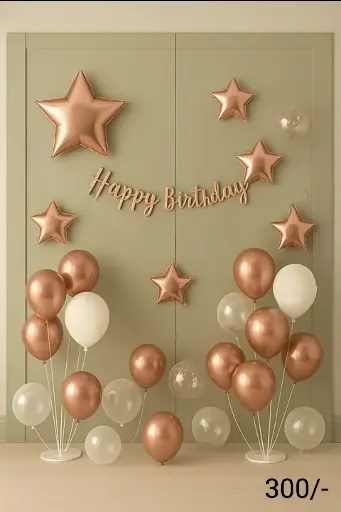 Happy birthday rose gold set