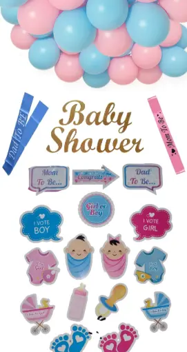 Baby shower decoration set
