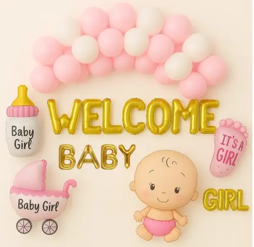 Welcome baby girl decoration 