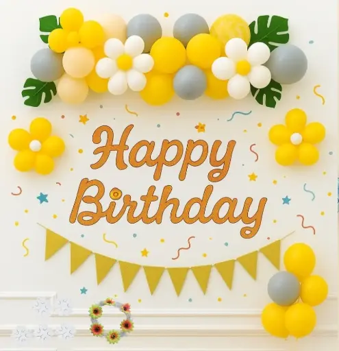 Sunflower birthday set