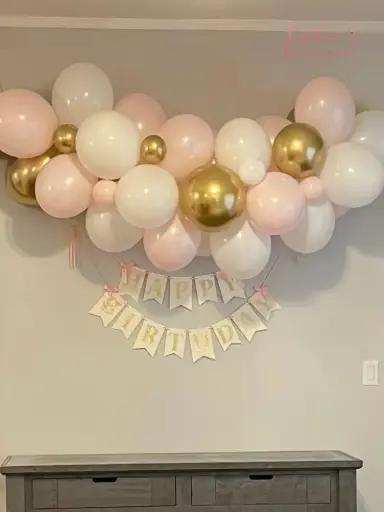 Happy birthday pink/gold set