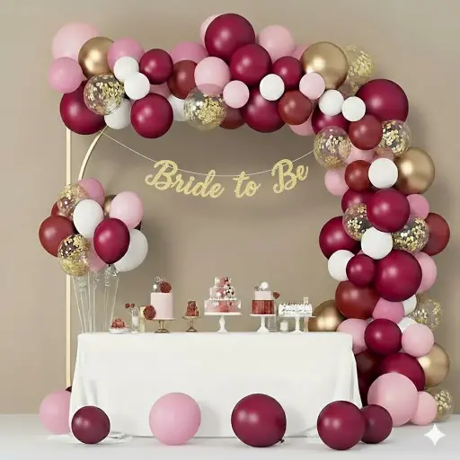 Decoration set pink/white 