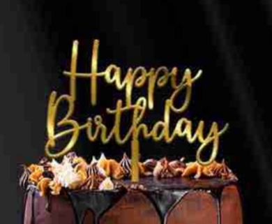 Happy birthday cake topper