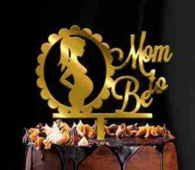 Mom to be cake topper 