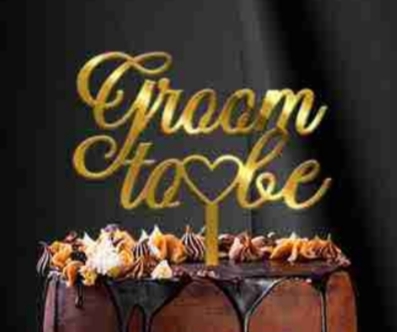 Groom to be cake topper 