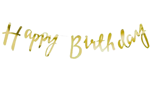 Hbd cursive banner